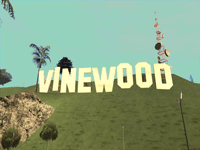 VINEWOODの看板